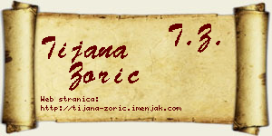 Tijana Zorić vizit kartica